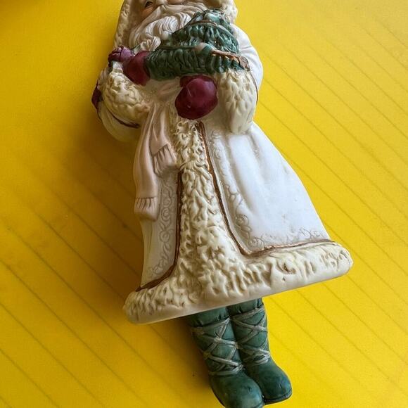 OLD WORLD FATHER CHRISTMAS SANTA porcelain bell -VINTAGE - Picture 3 of 12